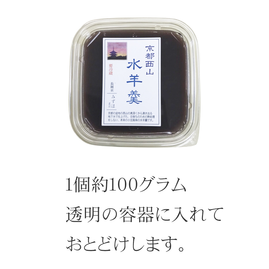 京都西山水羊羹の材料写真