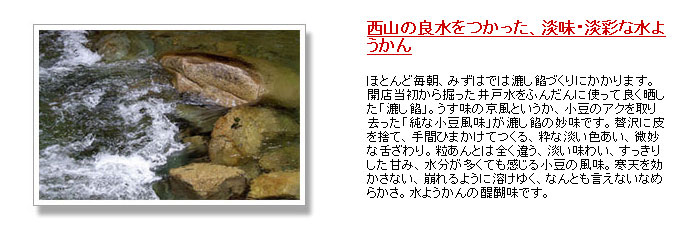 京都西山水羊羹の説明