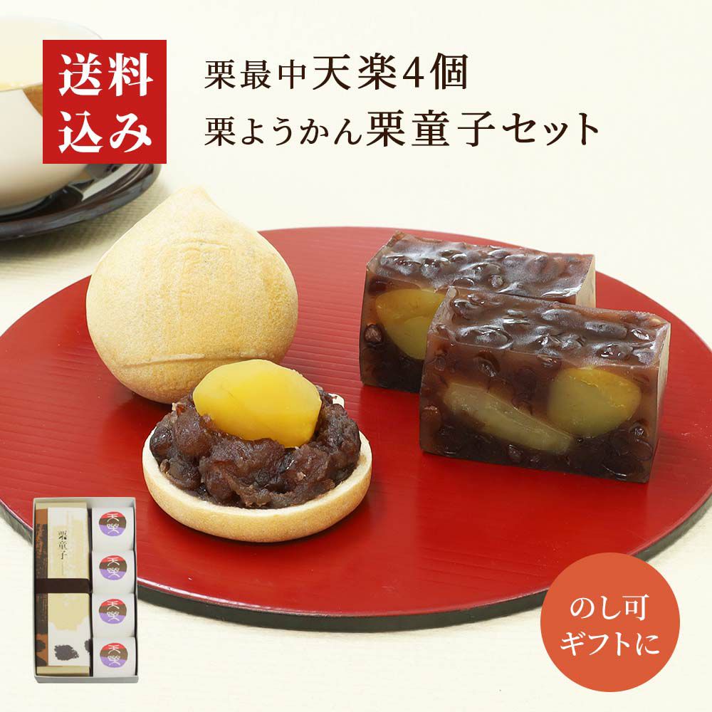栗もなか天楽４個・栗ようかん栗童子セット