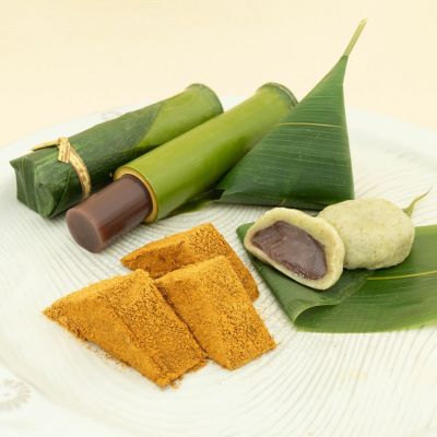 生麸まんじゅう５個・本わらび餅・清竹４本セット