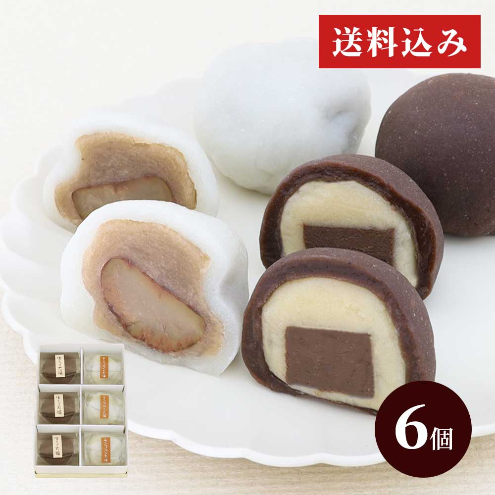 生チョコ大福3個・モンブラン大福3個セット