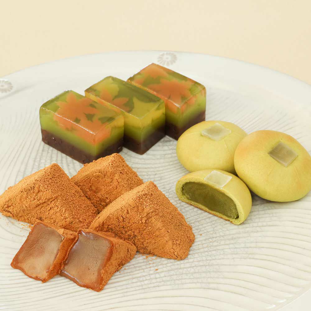 秋の彩・本わらび餅250g・ミセスガラシャ3個セット