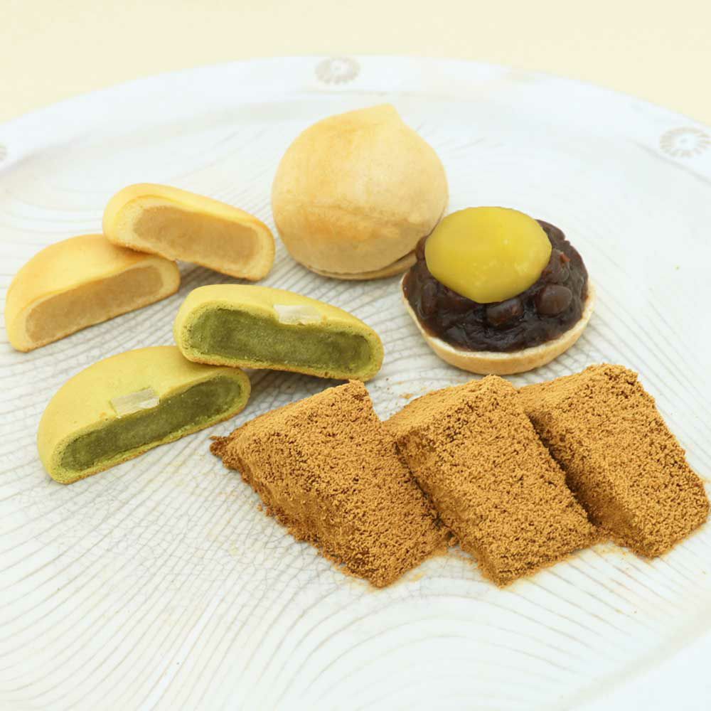 本わらび餅250g・天楽2個・ミセスガラシャ2個・月映え2個セット